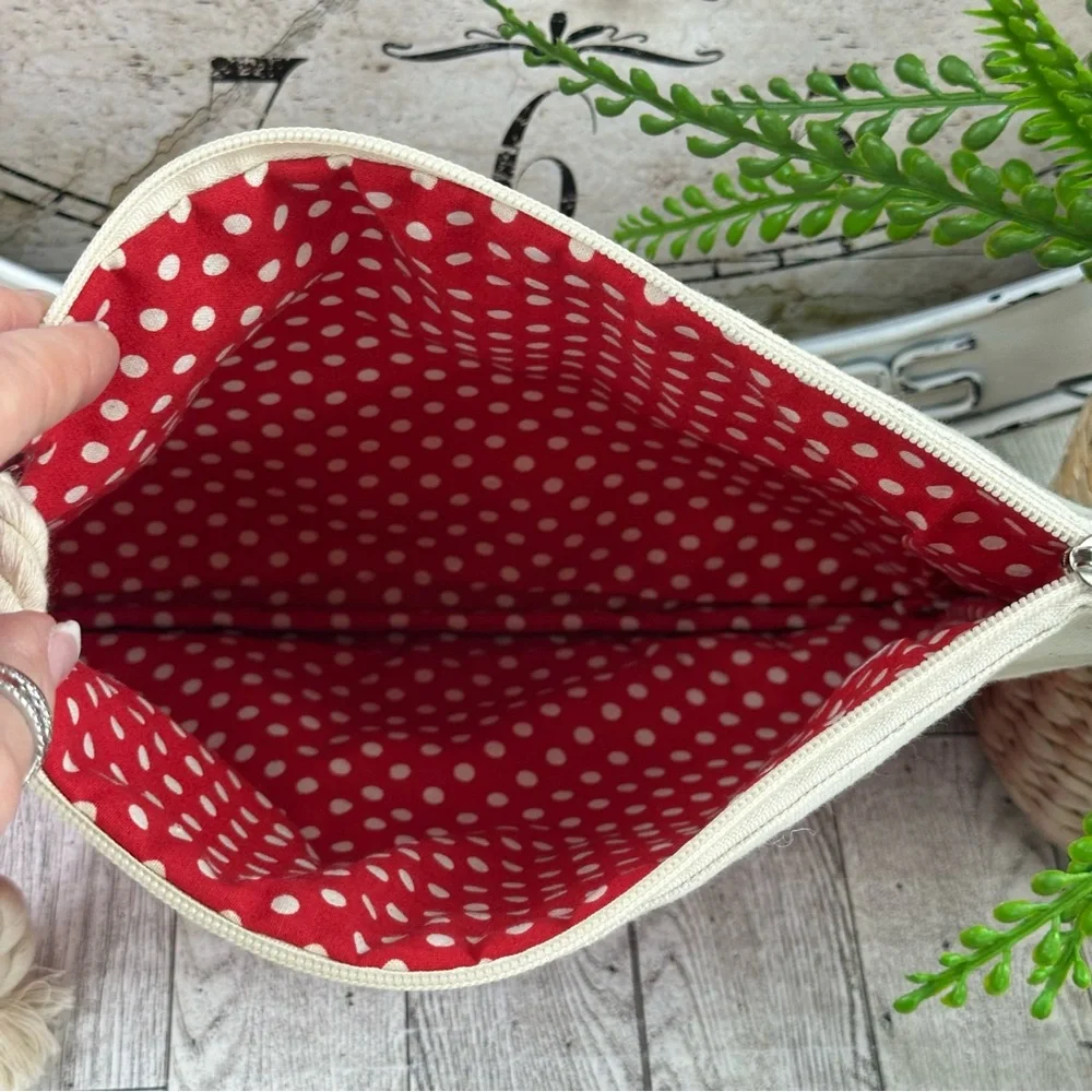 SUN Nautical Themed Blue Initial K Large Sea Bag & Rope Wristlet With Red Anchor - Picture 13 of 15